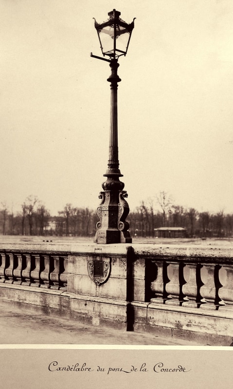 Charles MARVILLE (French, 1813-1879) &quot;Cand&eacute;labre du pont de la Concorde&quot;, 1864-1870 Albumen print from a collodion negative 36.2 x 24.7 cm