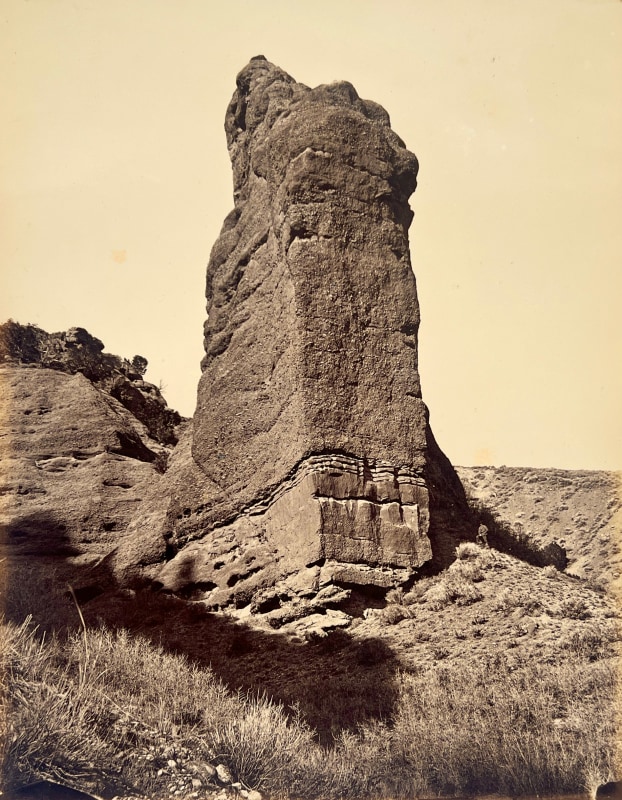 Andrew Joseph RUSSELL (American, 1830&ndash;1902) Plate 31 &quot;Monument Rock, Mouth of Echo Canon&quot;, 1868-1869 Albumen print 30.3 x 23.5 cm