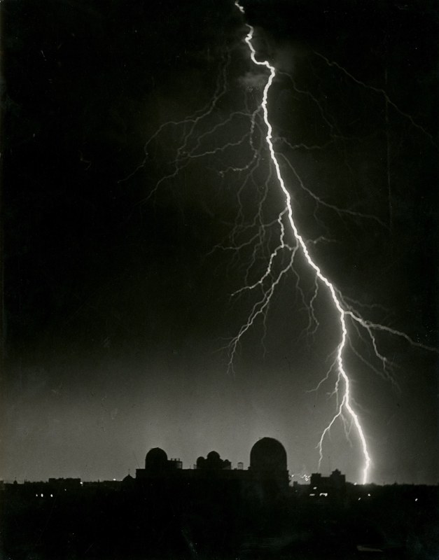 BRASSA&Iuml; (Gyula Halasz) (Hungarian-French, 1899-1984) Tonnerre sur Paris (Lightening over Paris), negative circa 1938 Gelatin silver print circa 1960 29.3 x 23.0 cm