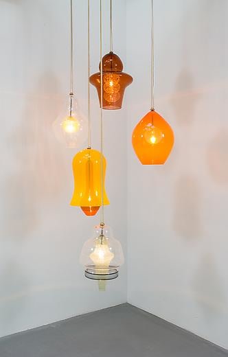 Untitled 2013 Set of five glass lamps
