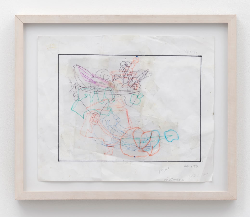Pieter Schoolwerth, Study for Portrait “Still Life With Beef, Bowl of Ham and Vegetables, and Receptacles" (after Melendez)
