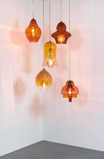 Untitled 2013 Set of Five glass lamps