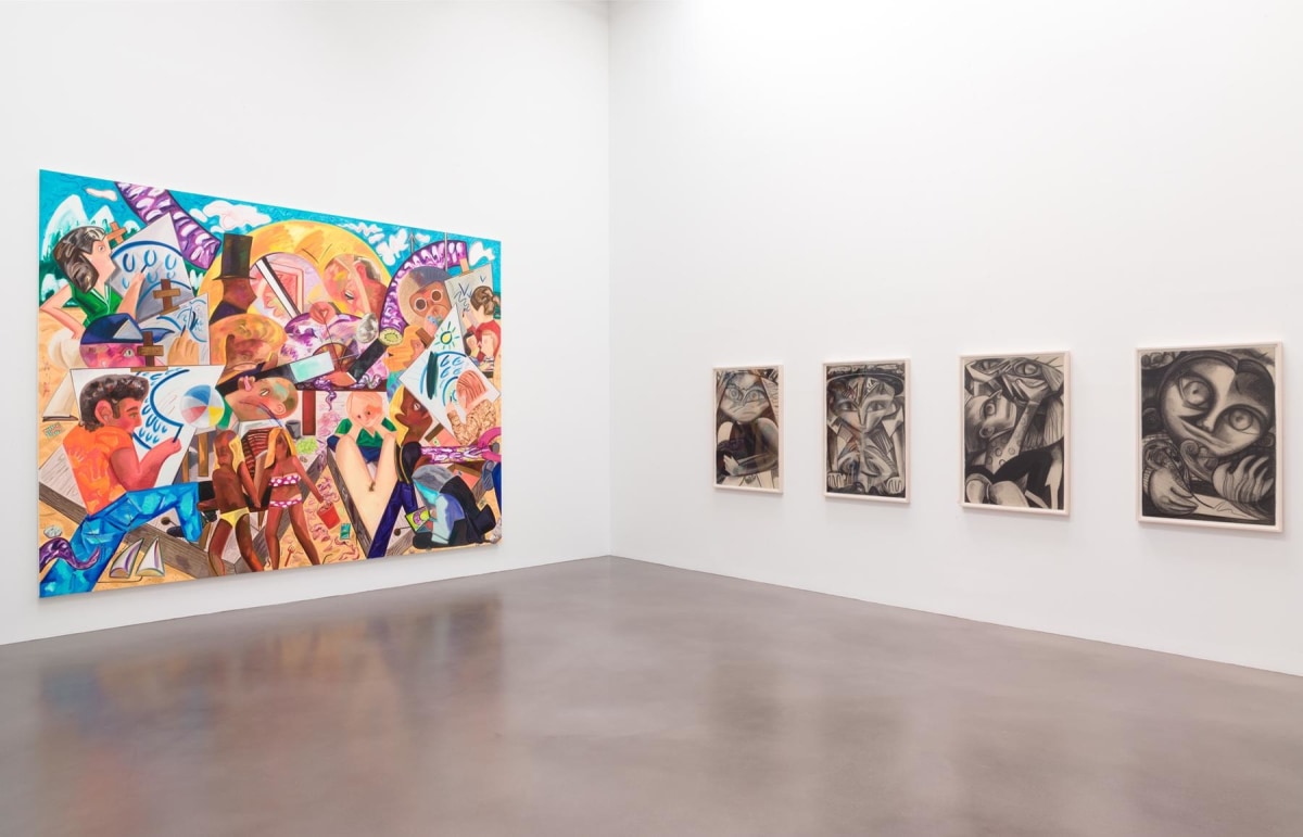 Dana Schutz - Fight in an Elevator - Exhibitions - Petzel Gallery