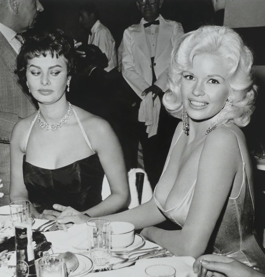 Two women at banquet by Joe Shere