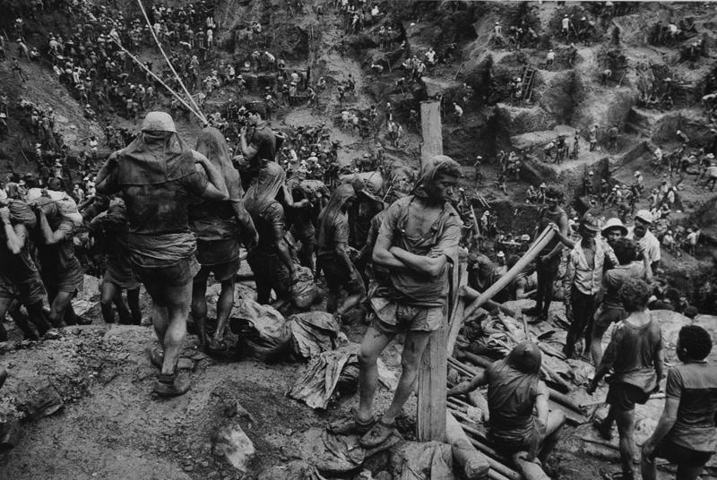Men in diamond mine by Sebastiao Salgado