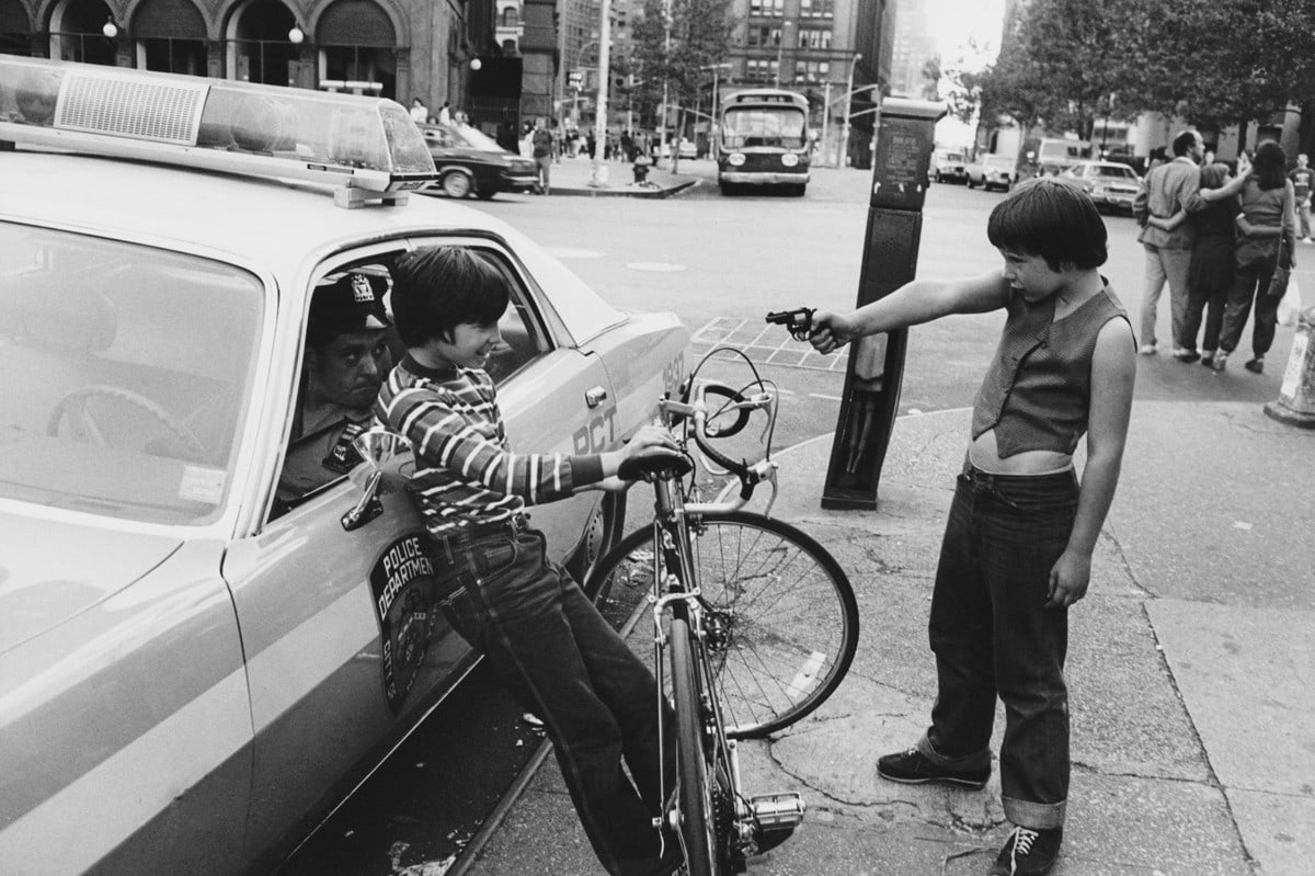 Jill Freedman, I hate to see kids play with guns