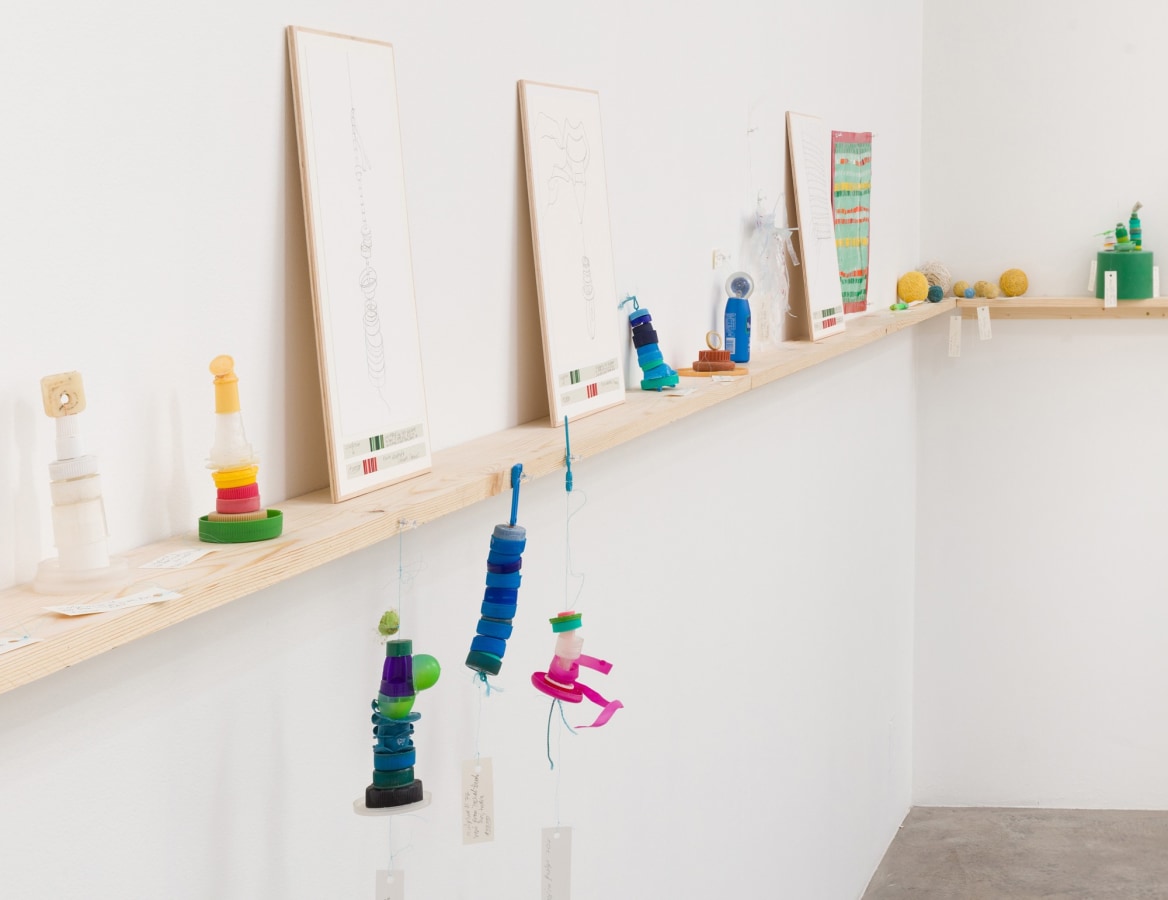 Installation view of Danica Phelps: Many Drops Fill a Bucket