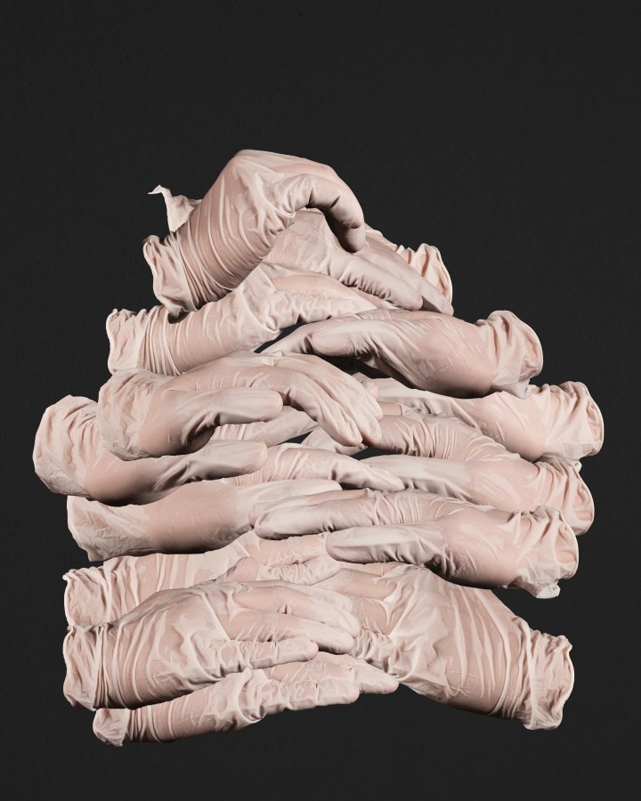 Masood Kamandy Latex Hands, 2013 C-print  45 x 36 in.