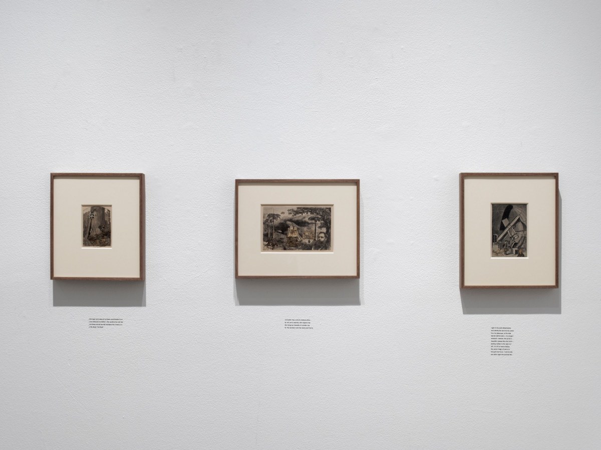 Installation view of Something Else: The Collages of Nathan Gluck