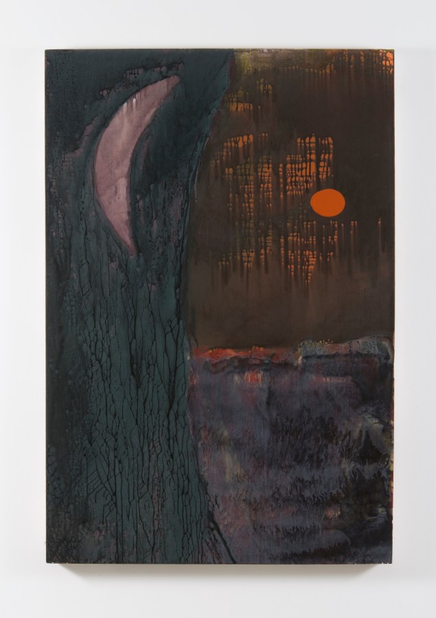 Nancy Evans, Crescent Moon, 2016, Acrylic on canvas, 68 x 46 in