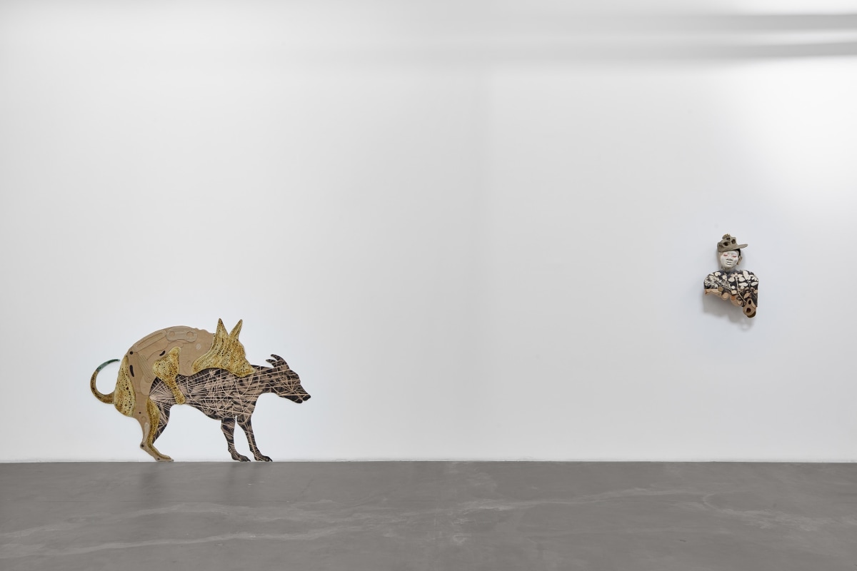 Installation view of&nbsp;HECTOR DIONICIO MENDOZA: Buscando Futuro / Searching for a Future, on view from January 13 to February 17, 2024