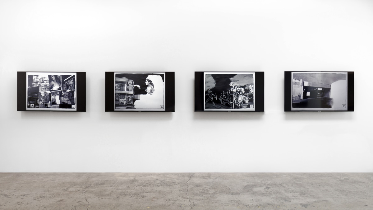 Installation View of Hugo Crosthwaite:&nbsp;TIJUAS! (Death March, Tijuana Bibles, and Other Legends)