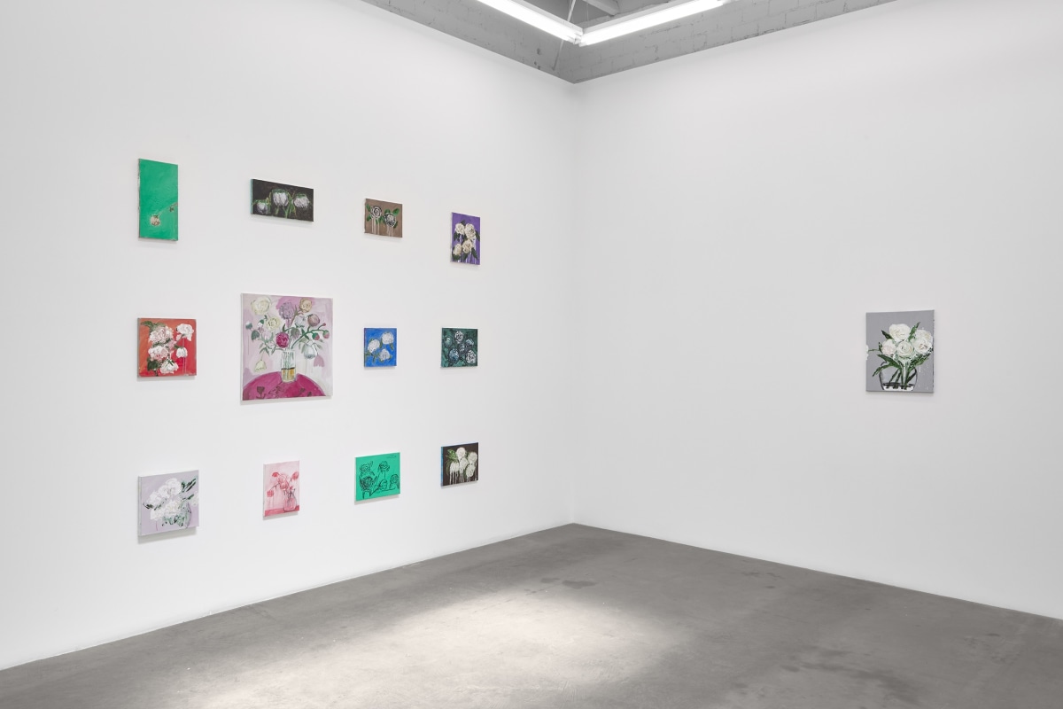 Installation view of&nbsp;Aaron Maier-Carretero:&nbsp;a hundred peonies, on view September 2 - October 28, 2023