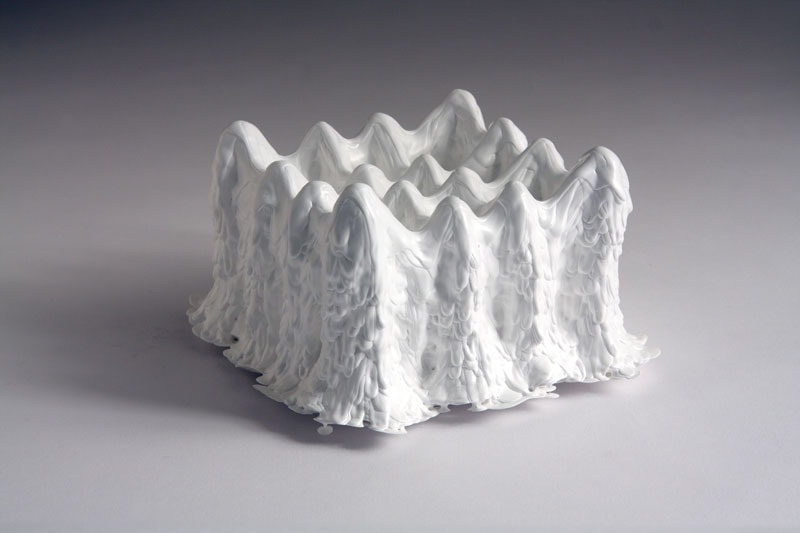 Margie Livingston 276 White Layers in a Grid, 2010  Acrylic Approximately 4 x 6 x 6 in.