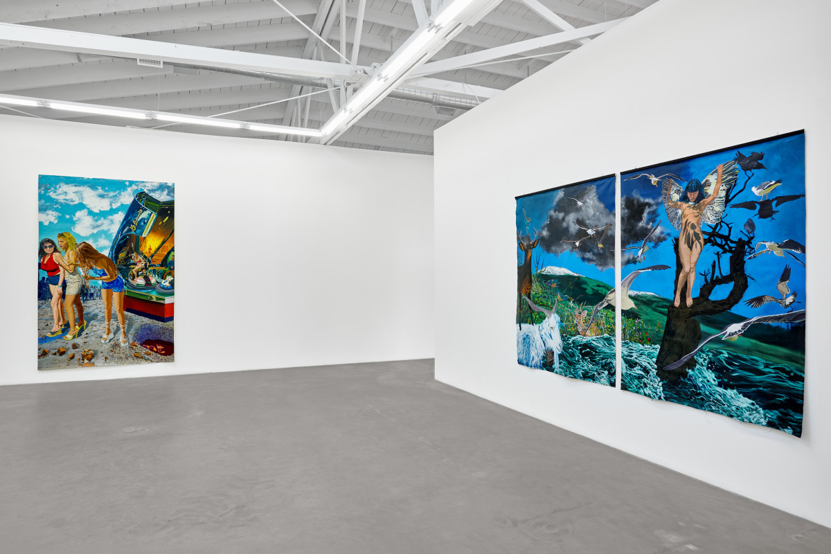Installation view of JOHN M. VALADEZ: Chaos Anime, on view February April 27 - June 8, 2024