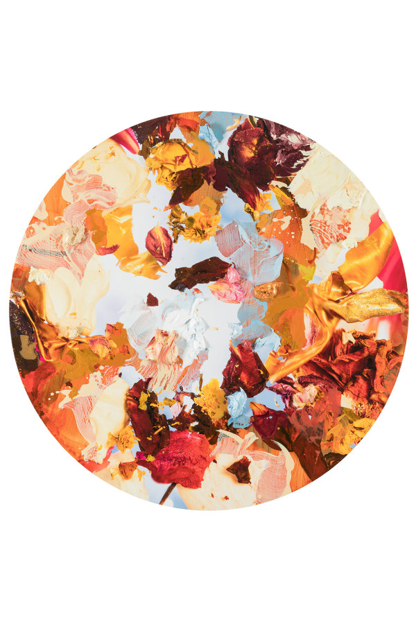 Andr&eacute; Hemer, Phenomena (Sicily, April 16, 17:19 CEST), 2022, Acrylic and pigment on canvas, 43 x 43 in.