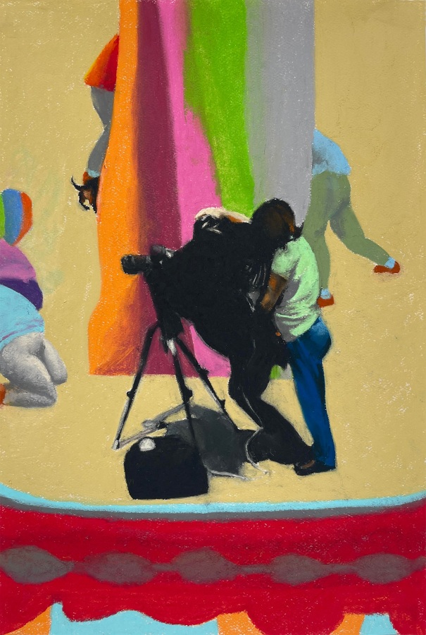 Lavi Daniel, The Picturing, 2022, Pastel on paper, 14 x 9.75 in.