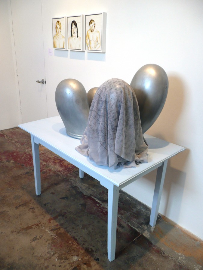 Installation View of COCKED! The Possessed Male: Object of Desire