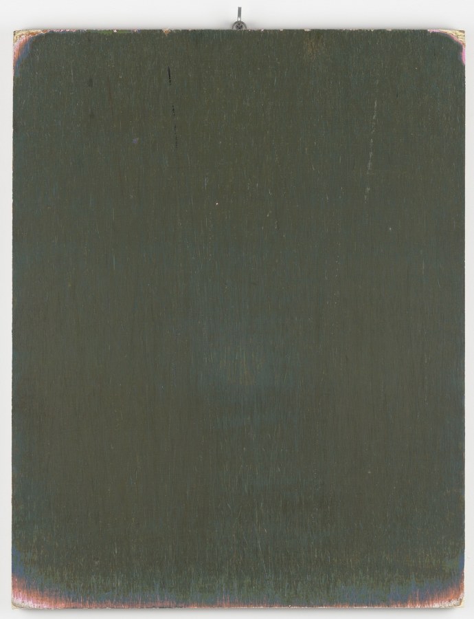 Margie Livingston PAINTINGS: 55 Laps Day Four, 2018 Gouache and acylic on panel, hardware 30.5 x 23.5 1.5