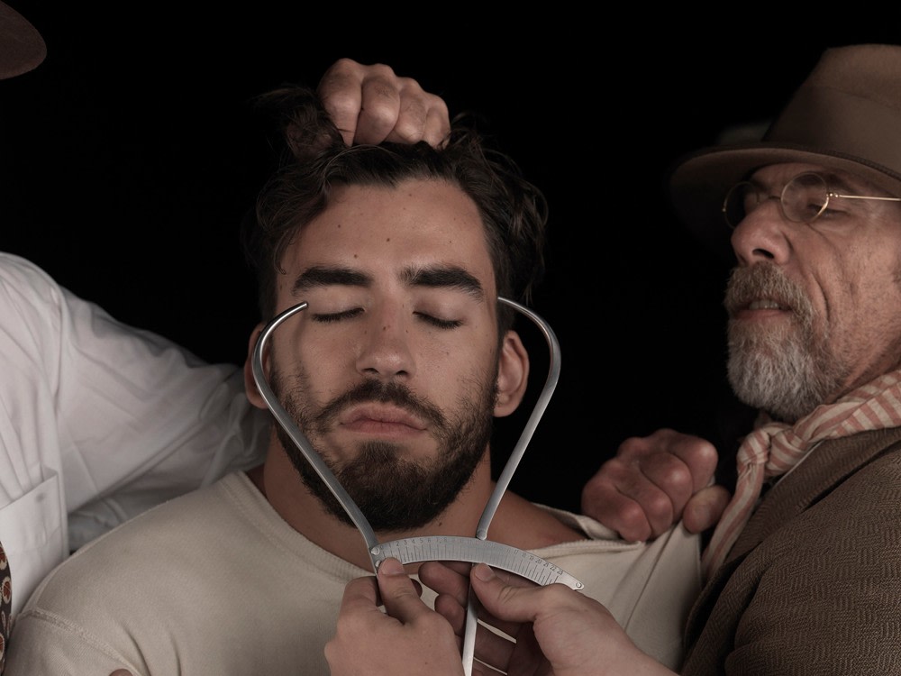 Ken Gonzales-Day Bertillon Caliper, 2014 Edition of 5 / image: 22 x 60 in. / paper: 28 x 66 in.  Edition of 15 / image 12 x 32.7 in. / paper: 16 x 36.7 in.