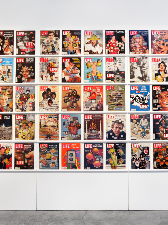 Installation view of DENNIS KOCH: Beyond the Funny Farm! Crypto-K, Cutouts, Cut-ups, Copies, Mirrors, Membranes, and Temporal Algorithms