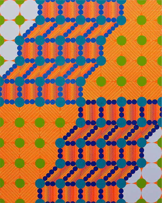 Geoffrey Todd Smith Citric Cypher, 2013 Enamel, gouache, acrylic and ink on panel ​20 x 16 in.