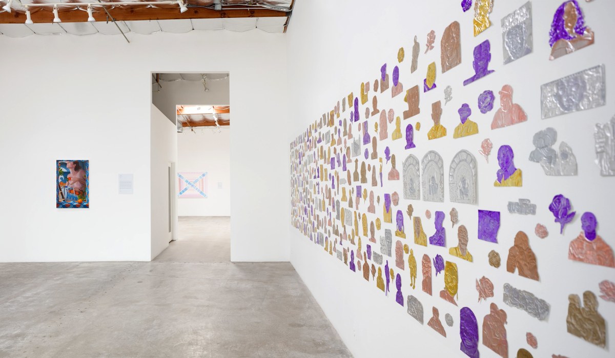 Installation View of&nbsp;Unreachable Spring: Laura Krifka (L), Edra Soto (R), and June Edmonds (rear)