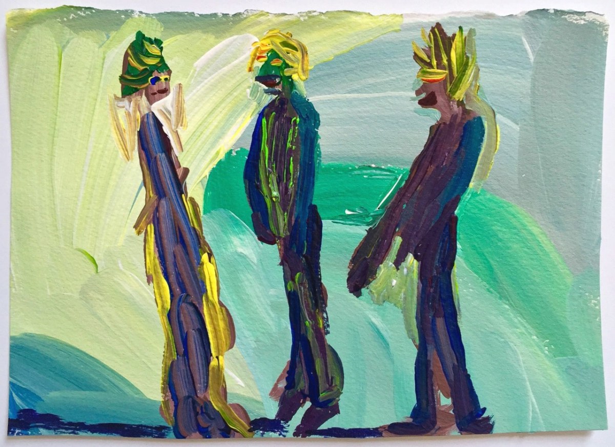 Edie Beaucage Superbubble, 2016 Acrylic on paper mounted on wood ​7.5 x 5.5 in.