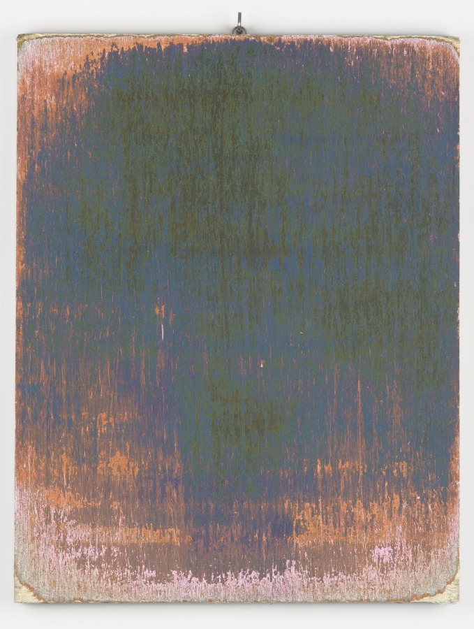 Margie Livingston PAINTINGS: 55 Laps Day Seven, 2018 Gouache and acylic on panel, hardware 30.5 x 23.5 1.5 in.