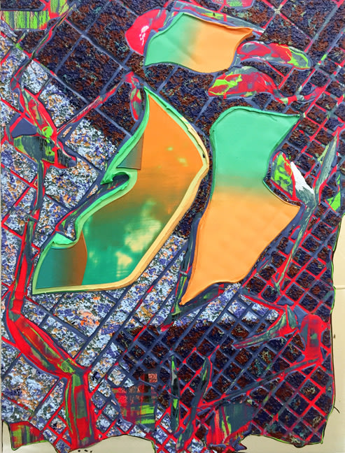 Britton Tolliver Body Awareness, 2016 Acrylic and mixed media on panel ​30 x 22.5 in.