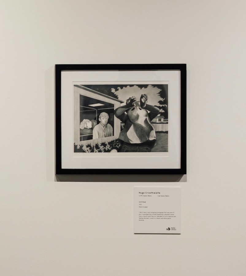 Installation views of Lost in Translation: A Game of Telephone, San Diego Public Library - Visual Arts Program, February 4 - April 15, 2023., Photos by Stacey Keck.