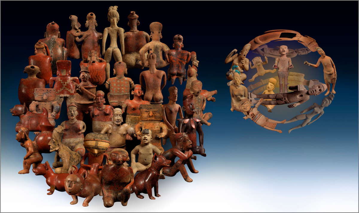 Ken Gonzales-Day Americas (Large and Small Constellation): Mexico (unless noted), Dog; Standing Dog; Dog with Human Mask; Baby Figure; Columbia, Figure with Ligatures on the Arms and Legs; Figure of Xipe Totec; Figure, Male; Standing Figure; Standing Female Figure; Standing Male Figure; Male Standard Bearer; Man Using Tumpline to Carry Vessel; Standing Couple, Male Figure; Seated Figure; Seated Female on Bench; Columbia, Hollow-slab Seated Female with Geom Designs; Figurine Whistle of Seated Elite Female with Cranial Deformation, Facial Scarification, and Forehead Jewel; Seated Male Figure; Male Seated on Bench; Seated, Toothless Male with Protruding, Wrinkled Belly (Aged God); Hunchback; Seated Couple; Joined Couple (all LACMA), 2019