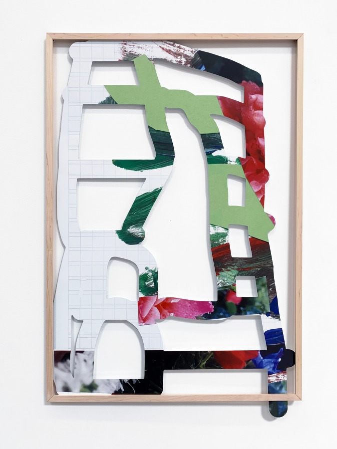 Kate Bonner, Retracing my steps, 2022, UV ink on aluminum with frame, 47 x 32 in.