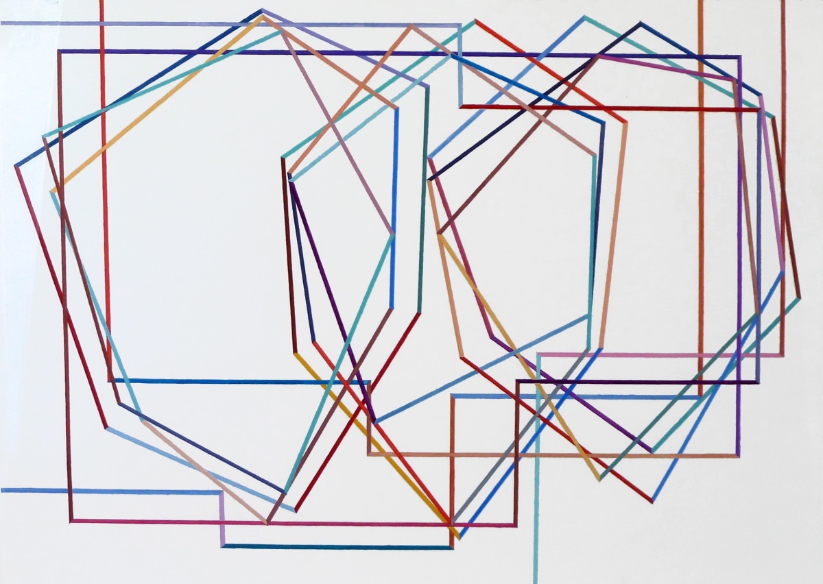 Leonardo Bravo Radiant City, 2014  Gouache on paper  26 x 34 in.