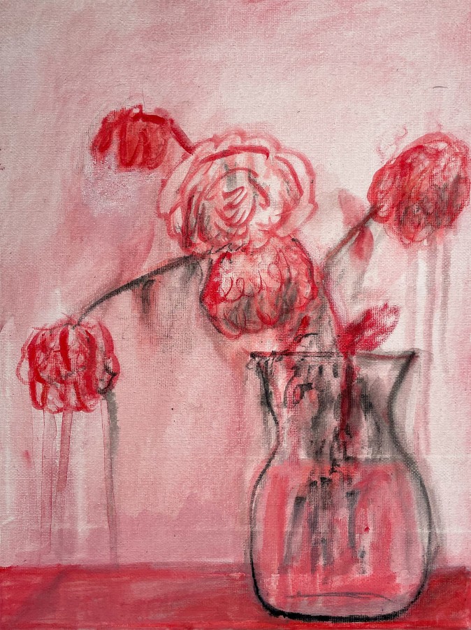 Aaron Maier-Carretero five blooms on pink, 2023