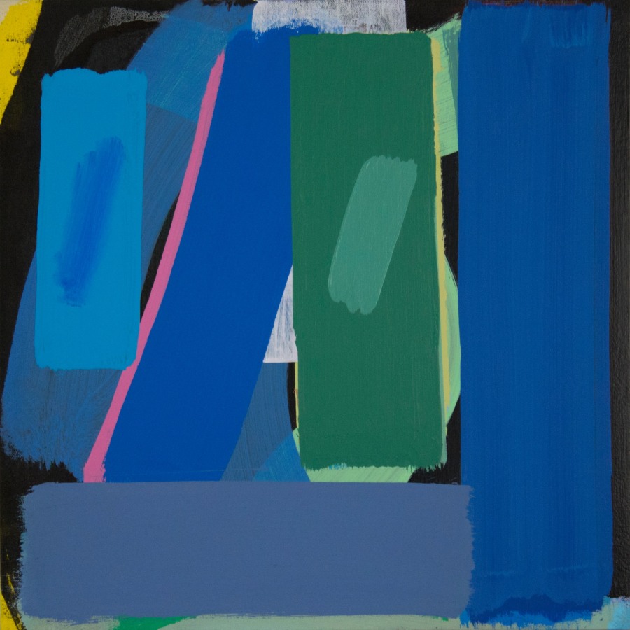 Michael Kindred Knight Sideways, 2016 Acrylic on canvas, 18 x 18 in.