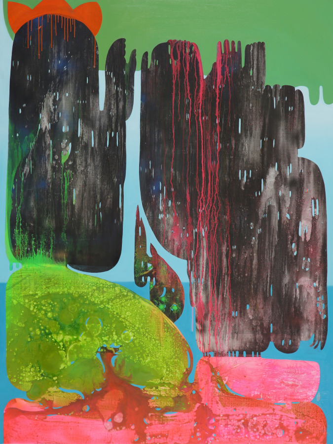 Vian Sora, Vinculum II, 2022, Oil and mixed media on canvas, 80 x 60 in.