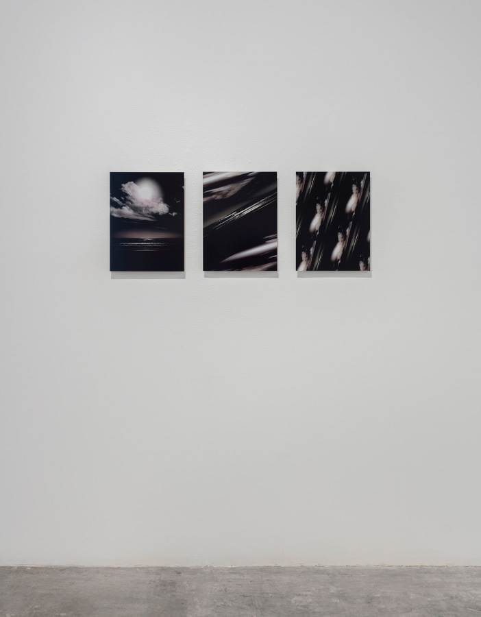 Installation View of Masood Kamandy: The Effect of Lightning on a Rainbow