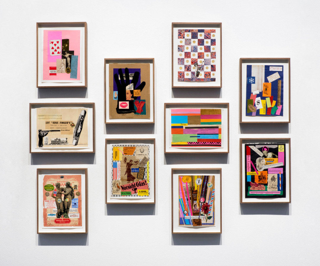 Installation view of Something Else: The Collages of Nathan Gluck