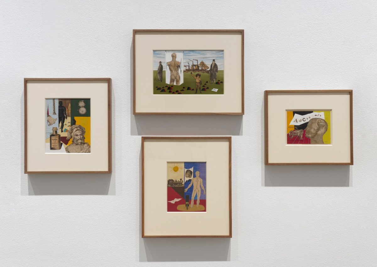 Installation view of Something Else: The Collages of Nathan Gluck