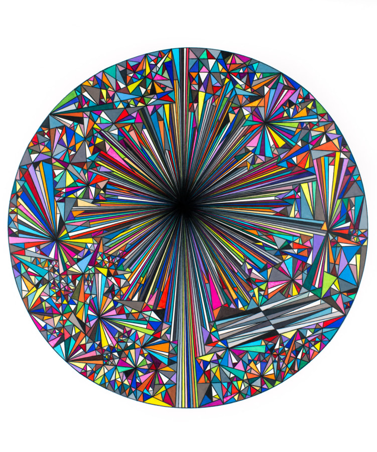 Dennis Koch Untitled (Versor Parallel), 2015 Color pencil on paper 42 x 34 in.