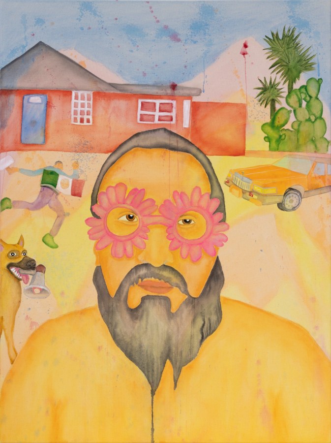 Karla Diaz, There is No Lack in Cadillac, 2022, Acrylic on canvas, 40 x 30 in.