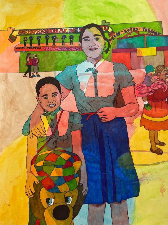 Karla Diaz Aunt and Me at Mercadito II, 2023