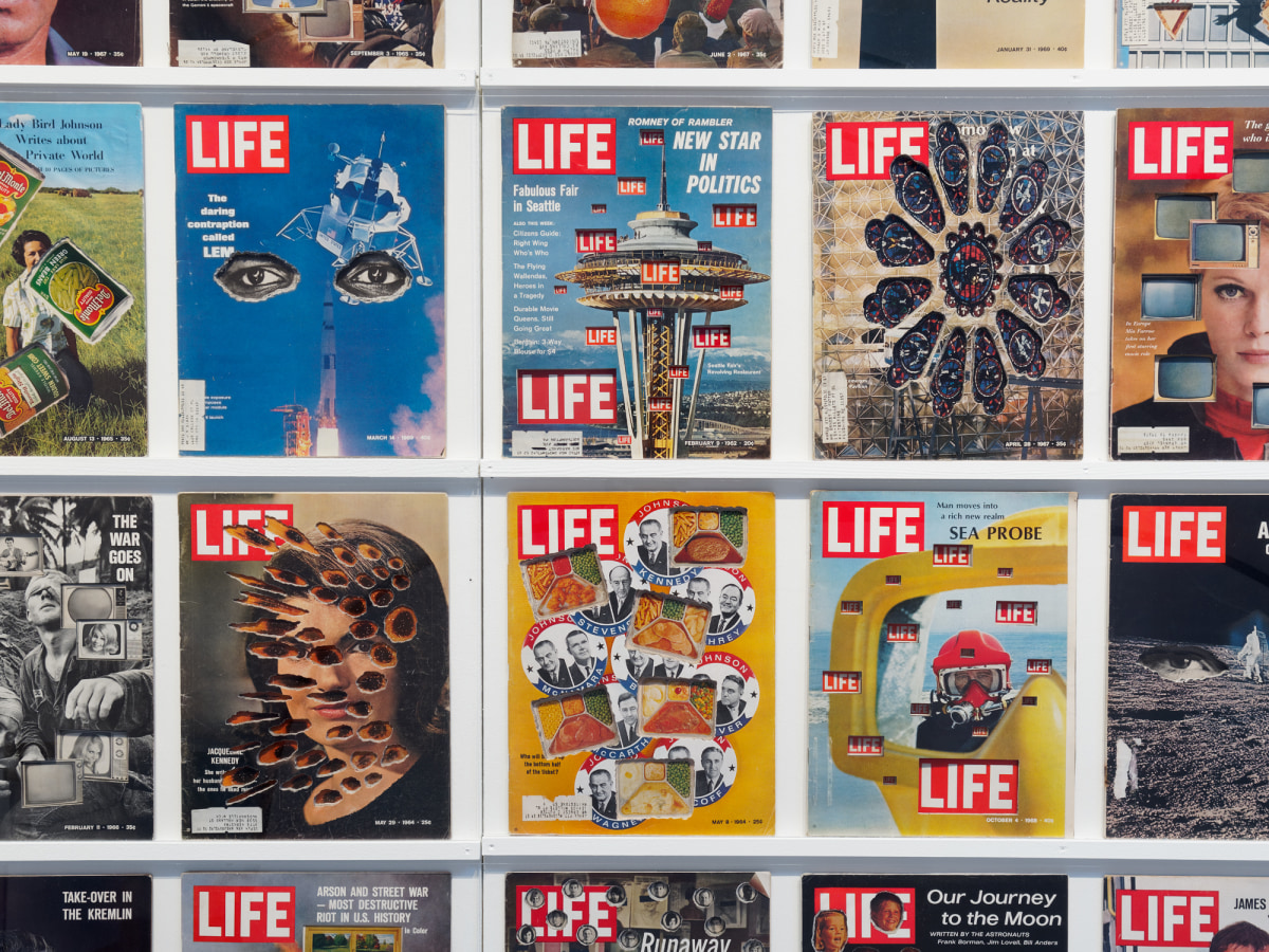 Installation view of DENNIS KOCH: Beyond the Funny Farm! Crypto-K, Cutouts, Cut-ups, Copies, Mirrors, Membranes, and Temporal Algorithms