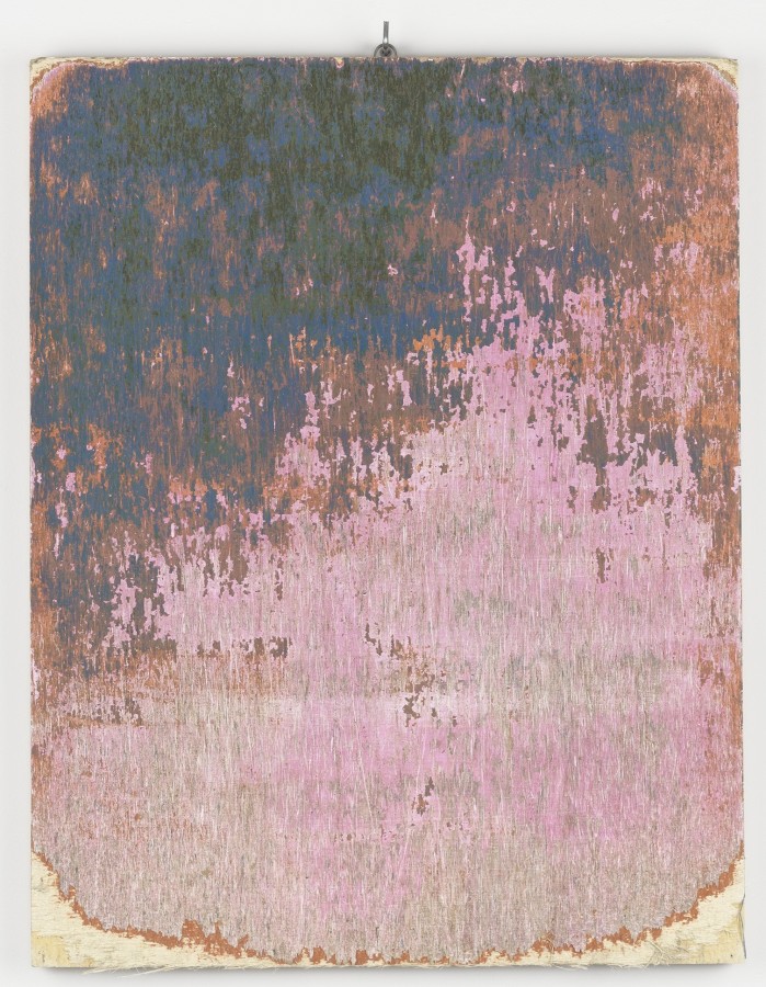 Margie Livingston PAINTINGS: 55 Laps Day Three, 2018 Gouache and acylic on panel, hardware 30.5 x 23.5 1.5 in.