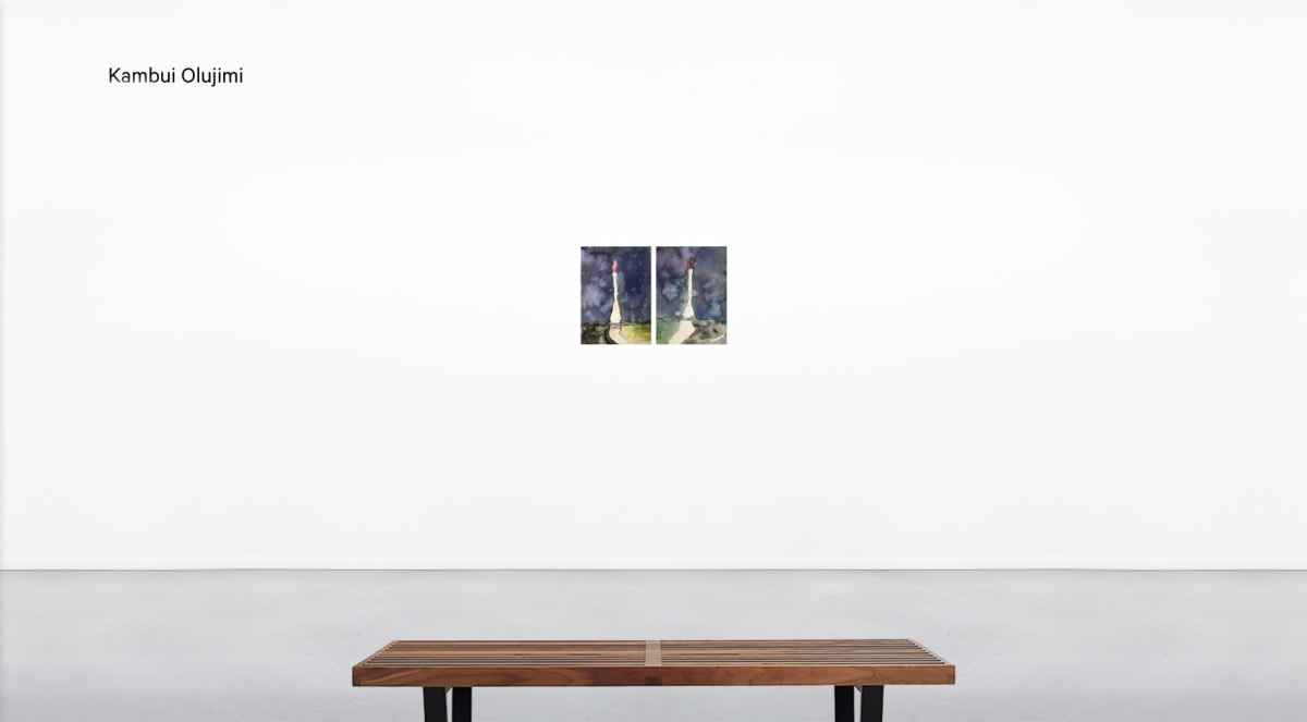 Installation view of Kambui Olujimi in Booth A8 at UNTITLED, ART Miami Beach Online Viewing Room