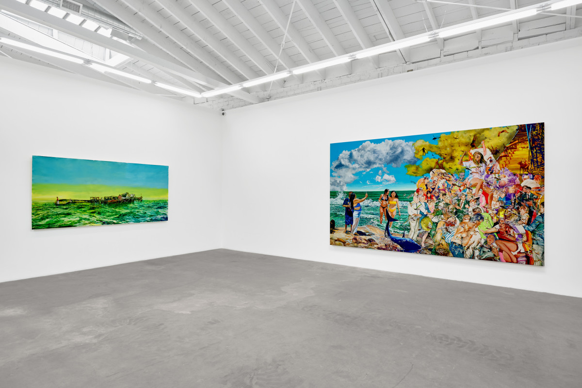 Installation view of JOHN M. VALADEZ: Chaos Anime, on view February April 27 - June 8, 2024