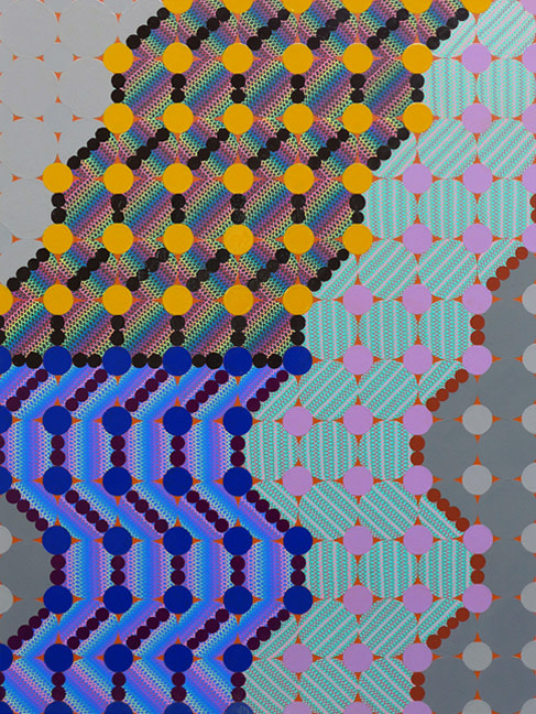 Geoffrey Todd Smith Lemon Emanant, 2013 Enamel, gouache, acrylic and ink on panel 24 x 18 in.