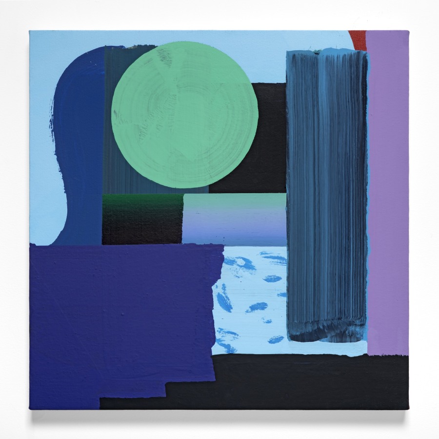 Michael Kindred Knight, Meridian, 2021, Acrylic on canvas, 18 x 18 in.