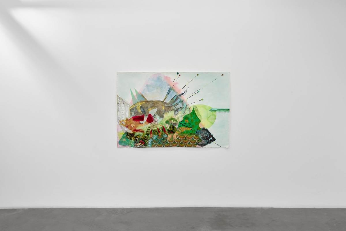 Installation view of GRISELDA ROSAS: Donde pas&oacute; antes (Where it happened before), on view from January 13 to February 17, 2024